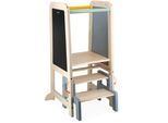 Stehhilfe JANOD "Lernturm mit Schiefertafel", Baby, Gr. B/H/T: 50cm x 85cm x 43cm, bunt, Stühle Stehhilfe, und abnehmbarem Tritthocker