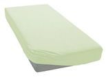 Spannbettlaken BELLANA "Jersey-Elasthan Aqua in Gr. 90x200, 140x200 oder 180x200 cm", grün (lindgrün), 1 Stk., Jersey, 140x200 140x210 140x220 150x200 150x210 150x220 160x200 160x210 160x220 35, Jersey, Obermaterial: 97% Baumwolle, 3% Elasthan, Bettlaken, Spannbettlaken, aus Baumwolle, für Matratzen bis 35 cm Höhe, Bettlaken, Spannbetttuch