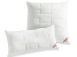 Schlaf-Gut Microfaserkissen »Utah«, Füllung: Faserbällchen aus Polyester, Bezug: Baumwoll-/Polyestergewebe, versteppt, (1 St.), Strapazierfähig und günstig