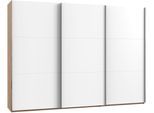 Schwebetürenschrank WIMEX "Level by fresh to go", weiß (plankeneichefarben, weiß), B:300cm H:216cm T:65cm, Schränke, Schwebetürenschrank