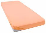 Spannbettlaken BELLANA "Jersey Classic", rot (apricot), 1 Stk., Jersey, 60x120 60x130 60x140 70x120 70x130 70x140 25, Jersey, Obermaterial: 100% Baumwolle, Bettlaken, Spannbettlaken, für Kinder und Babys aus reiner Baumwolle