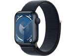 Smartwatch APPLE "Watch Series 9 GPS Aluminium 41mm One-Size" Smartwatches schwarz (mitternacht) Fitness-Tracker Sport Loop