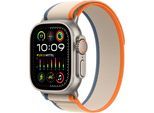 Smartwatch APPLE "Watch Ultra 2 GPS 49 mm + Cellular Titanium M/L" Smartwatches orange (titanium, orange, beige) Fitness-Tracker Trail Loop