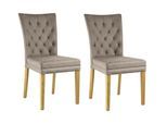 Home affaire 4-Fussstuhl »Colorado«, (Set), 2 St., Microfaser, bequeme Polsterung, Gestell Massivholz wenge oder eiche natur