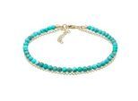 Elli - Layer Howlith Edelstein Beads Boho 925er Silber Armbänder & Armreife Damen