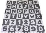 Knorrtoys® Puzzle »Alphabet + Zahlen, grau-weiss«, Puzzlematte, Bodenpuzzle