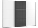 Schwebetürenschrank WIMEX "Level by fresh to go", weiß (weiß, grauglas), B:300cm H:216cm T:65cm, Schränke, Schwebetürenschrank, mit jeweils einer Glastür