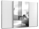 Schwebetürenschrank WIMEX "Level by fresh to go", weiß, B:350cm H:216cm T:65cm, Schränke, Schwebetürenschrank, mit Synchronöffnung