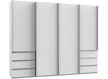 Schwebetürenschrank WIMEX "Level by fresh to go", weiß, B:300cm H:236cm T:65cm, Schränke, Schwebetürenschrank, mit Synchronöffnung