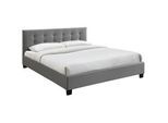 Bett 180 x 200 Stoff Grau gepolstert MARQUISE