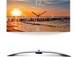 Artland Wanduhr »Schöner Sonnenuntergang am Strand«, 3D Optik gebogen, mit Quarz- oder Funkuhrwerk, versch. Grössen