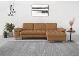 sit&more Ecksofa »Westham L-Form«, mit Recamiere, mit oder ohne Bettfunktion, Bettkasten, Füsse Eiche