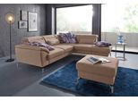 sit&more Ecksofa »Percy L-Form«, 15 cm Fusshöhe, Sitztiefenverstellung, wahlweise in 2 Fussfarben