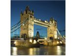 Artland Glasbild »Tower Bridge Abenddämmerung London«, Brücken, (1 St.), in verschiedenen Grössen