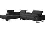 Egoitaliano Ecksofa »Malika«, mit Ottomane, inkl. Kopfteilverstellung und chromfarbenen Metallfüssen