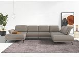 INOSIGN Wohnlandschaft »Coco U-Form«, Sitztiefen-, Arm- und Kopfteilverstellung, Cord-Bezug, Fusshöhe 15 cm