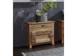 SIT Badkommode "Frigo" Mangoholz im Antik-Look mit Kühlschrankgriffen, Breite 67 cm
