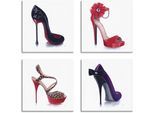 Artland Leinwandbild »Damenschuhe«, Mode, (4 St.), 4er Set, verschiedene Grössen