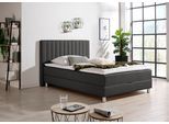 Boxbett MAINTAL, grau (anthrazit), B:154cm L:206cm, Komplettbetten, Boxspringbett, mit Bettkasten und Kaltschaum-Topper