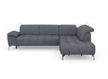 Ecksofa SIT & MORE "Cool L-Form", blau (blaugrau), B:272cm H:79cm T:220cm, Sofas, Ecksofa, wahlweise mit Kopfteilverstellung und Vorziehsitz, motorisch