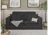 3-Sitzer HOME AFFAIRE "ALISSAS BIS mit vielen Kissen, Biesen an den Kissen", grau (anthrazit), B:196cm H:95cm T:108cm, 92% Polyester, 8% Nylon, Sofas, Hussen-Optik, kleine Taschen an der Seite zum Verstauen