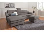 Ecksofa SIT & MORE "Cardoso L-Form", grau, B:264cm H:90cm T:162cm, Luxus-Microfaser 2 (100% Polyester);Luxus-Microfaser ALTARA NUBUCK (100% Polyester);Luxus-Microfaser 1 (100% Polyester), Sofas, Ecksofa, mit Federkern, wahlweise mit Bettfunktion