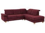 Ecksofa HOME AFFAIRE "Dalia L-Form", rot (bordeaux), B:256cm T:221cm, Luxus-Microfaser Florence (100% Polyester);Luxus-Microfaser weich (90% Polyester, 10% Polyamid);Webstoff (100% Polyester), Sofas, Ecksofa, mit Federkernpolsterung, wahlweise mit Bettfunktion, Bettkasten