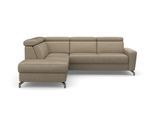 Ecksofa SIT&MORE "Scarlett L-Form" Sofas Gr. B/T: 258 cm x 226 cm, Lu x us-Microfaser, Ottomane links, Kopfteilverstellung, beige Ecksofas inklusive Kopfteilverstellung, wahlweise mit Bettfunktion, Bettkasten