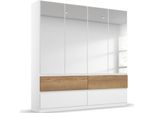 Drehtürenschrank RAUCH "Winnipeg", weiß, B:181cm H:210cm T:56cm, Holzwerkstoff, Schränke, Drehtürenschrank, grifflose Front, Schubkästen m. Griffmulde, auch mit Beleuchtung