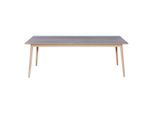 Esstisch HAMMEL FURNITURE "Meza Designtisch mit Auszugsfunktion und 2 Einlegeplatten", grau (, natur, grau keramik, natur, grau keramik), B:210cm H:74cm T:100cm, Tischplatte: Keramik. Eingenlegeplatten: Weißpigmentiertes, matt lackiertes Eichenfurnier. Gestell: Massive Eiche, Tische, Esstisch, rechteckige Tischplatte aus Keramik, Massivholzgestell
