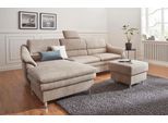 Ecksofa SIT & MORE "Cardoso L-Form", beige, B:264cm H:90cm T:162cm, Luxus-Microfaser 2 (100% Polyester);Luxus-Microfaser ALTARA NUBUCK (100% Polyester);Luxus-Microfaser 1 (100% Polyester), Sofas, Ecksofa, mit Federkern, wahlweise mit Bettfunktion