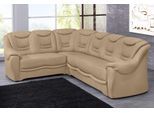 Ecksofa SIT & MORE "Bansin L-Form", braun (café), B:265cm H:94cm T:215cm, Luxus-Microfaser ALTARA NUBUCK (100% Polyester);SOFTLUX-Kunstleder;NaturLEDER (echtes Rindsleder)/Korpus SOFTLUX-Kunstleder, Sofas, Ecksofa, wahlweise mit Bettfunktion, Topseller
