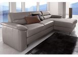 Ecksofa SIT & MORE "Ascara L-Form", grau (delphin), B:251cm H:85cm T:165cm, NaturLeder;Luxus-Microfaser (100% Polyester);Softlux-Kunstleder;Primabelle-Microfaser (100% Polyester), Sofas, Ecksofa, inklusive Boxspring/Federkern-Polsterung, wahlweise mit Bettfunktion