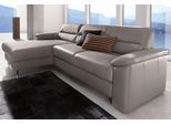 Ecksofa SIT & MORE "Ascara L-Form", grau (elefant), B:251cm H:85cm T:165cm, NaturLeder;Luxus-Microfaser (100% Polyester);Softlux-Kunstleder;Primabelle-Microfaser (100% Polyester), Sofas, Ecksofa, inklusive Boxspring/Federkern-Polsterung, wahlweise mit Bettfunktion