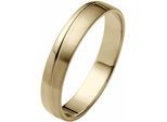 Trauring FIRETTI "Schmuck Geschenk Gold 375 Hochzeit Ehering "LIEBE" Gr. 16,5, gold (gelbgoldfarben), Fingerringe, Damen, 16,5, ohne Brillanten, Gelbgold 375, 4mm, Trauring, Made in Germany, wahlweise mit oder ohne Brillanten