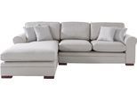 Home affaire Ecksofa »Broughton L-Form«, weicher Sitzkomfort, incl. 4 Zierkissen, Keder