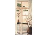 Artland Wandbild »Fensterbild Toskanischer Sonnenuntergang«, Fensterblick, (1 St.), als Alubild, Outdoorbild, Leinwandbild,...
