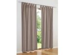 Vorhang HEINE HOME Gr. 1, grau (taupe), B:140cm H:145cm, Polyester, Gardinen