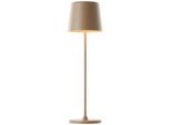 Brilliant Lampe Kaami LED Außentischleuchte 37cm cappuccino matt Metall/Bambus gold 2 W LED integriert