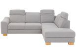 Ecksofa HOME AFFAIRE "Dundee L-Form", grau, B:263cm H:86cm T:219cm, Struktur fein (100% Polyester), Sofas, Ecksofa, wahlweise mit Kopfteilverstellung und zusätzlich mit Bettfunktion
