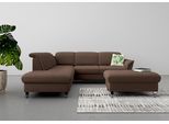 Ecksofa SIT & MORE "Maggiore L-Form", braun (espresso), B:261cm T:224cm, 98% Polyester, 2% Polyamid, Sofas, Ecksofa, wahlweise mit Kopfteilverstellung, Bettfunktion und Stauraum