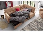 Ecksofa SIT & MORE "Pisa L-Form", braun, B:245cm H:89cm T:161cm, NaturLEDER (echtes Rindsleder), Korpus in Kunstleder SOFTLUX;Luxus-Microfaser (90% Polyester, 10% Polyamid);Struktur (100% Polyester);Luxus-Microfaser ALTARA NUBUCK (100% Polyester), Sofas, Ecksofa, mit Federkern, wahlweise mit Bettfunktion