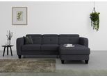 Ecksofa SIT & MORE "Belluci L-Form", blau (tiefblau), B:247cm H:85cm T:170cm, Sofas, Ecksofa, inklusive Federkern, wahlweise mit Bettfunktion und Bettkasten