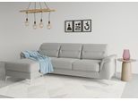 Ecksofa SIT & MORE "Sinatra L-Form", silber, B:258cm H:85cm T:170cm, 90% Polyester, 10% Polyamid, Sofas, Ecksofa, mit Recamiere, optinal mit Kopfteilverstellung und Armteilfunktion