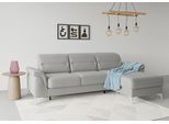 Ecksofa SIT & MORE "Sinatra L-Form", grau, B:258cm H:85cm T:170cm, 100% Polyester, Sofas, Ecksofa, mit Recamiere, optinal mit Kopfteilverstellung und Armteilfunktion