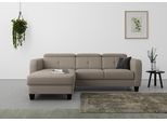 Ecksofa SIT & MORE "Belluci L-Form", braun (savannah), B:247cm H:85cm T:170cm, Sofas, Ecksofa, inklusive Federkern, wahlweise mit Bettfunktion und Bettkasten