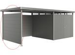 Gerätehaus-Seitenwand BIOHORT "HighLine", grau (quarzgrau, metallic), B:237cm H:181cm T:2,5cm, Stahlblech, Gartenhaus-Seitenwände, quarzgrau-metallic