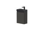 Waschtisch WELLTIME "Mini", grau (graphite, graphite), B:40cm H:58cm T:22cm, FSC-zertifizierter Holzwerkstoff, Waschtische, Breite 40cm, mit Soft-Close-Funktion, FSC zertifiziert