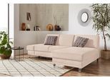 Ecksofa SIT & MORE "Clio L-Form", beige (creme), B:246cm H:89cm T:165cm, Sofas, Ecksofa, wahlweise mit Bettfunktion oder Vorziehsitz und Bettkasten, Federkern