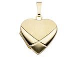 Medallionanhänger JOBO "Anhänger Medaillon Herz", gelb (gelbgold 585), Schmuckanhänger, Damen, Gelbgold 585, 585 Gold